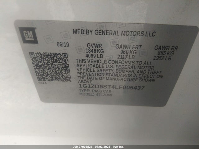 Chevrolet MALIBU LT 2020 1G1ZD5ST4LF005437 Image 9
