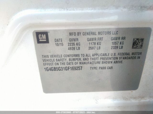 1G4GB5G31GF169257 Buick Lacrosse