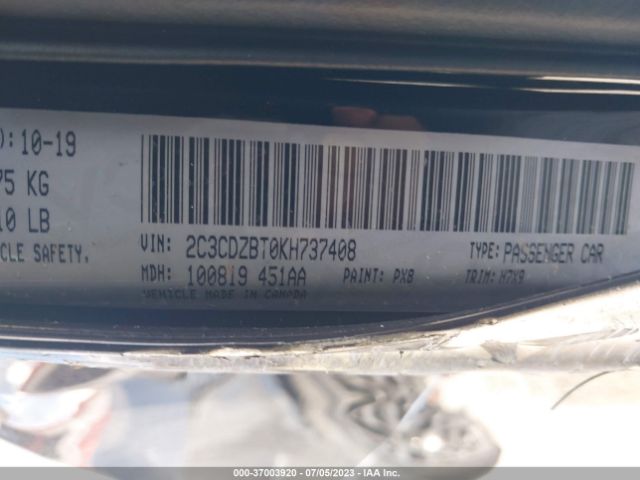 2019 DODGE CHALLENGER 2C3CDZBT0KH737408 Photo 8