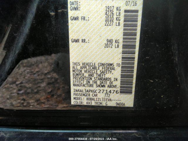 1N4AL3APXGC271476 Nissan Altima 2.5 Sv