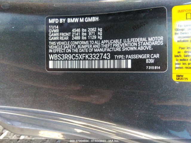 WBS3R9C5XFK332743 BMW M4