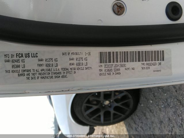 2C3CDZFJ2GH158291 Dodge Challenger R/t Scat Pack