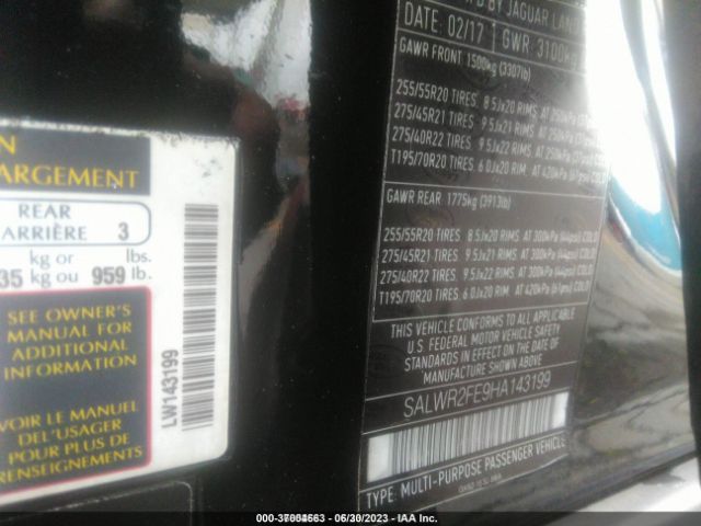 SALWR2FE9HA143199 Land Rover RANGE ROVER SPORT