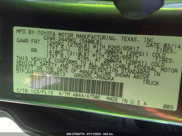 Toyota Tacoma Prerunner 2014 5TFJU4GN2EX058613 Image 15