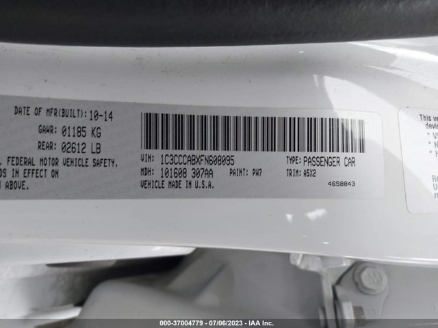 1C3CCCABXFN608095 Chrysler 200 Limited