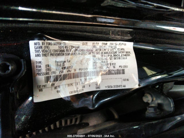 2013 FORD FOCUS ST VIN: 1FADP3L99DL234656