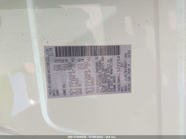 5N1DL0MM6LC527254 Infiniti QX60 LUXE