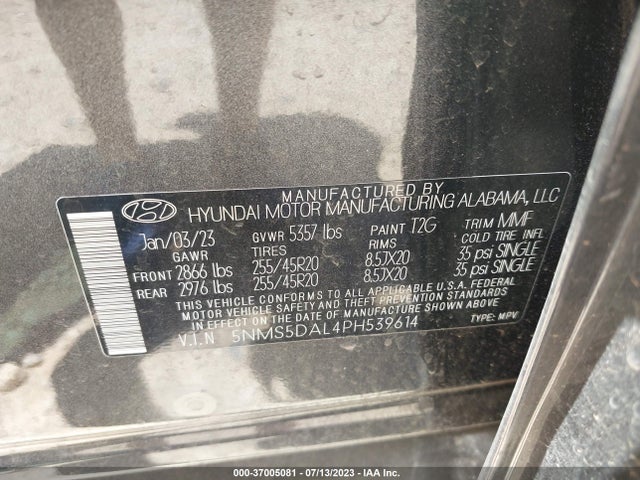 Hyundai Santa Fe Calligraphy 2023 5NMS5DAL4PH539614 Image 9