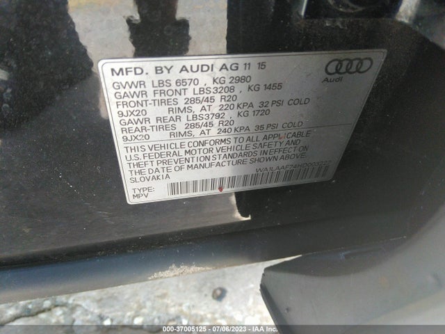 WA1LAAF74HD003227 Audi Q7 Premium Plus