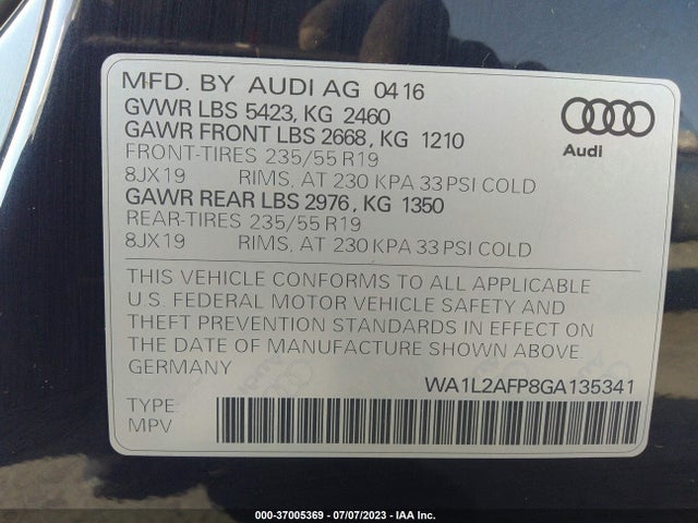 WA1L2AFP8GA135341 Audi Q5 Premium Plus