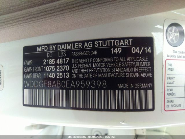 WDDGF8AB0EA959398 Mercedes-Benz C-class C 300