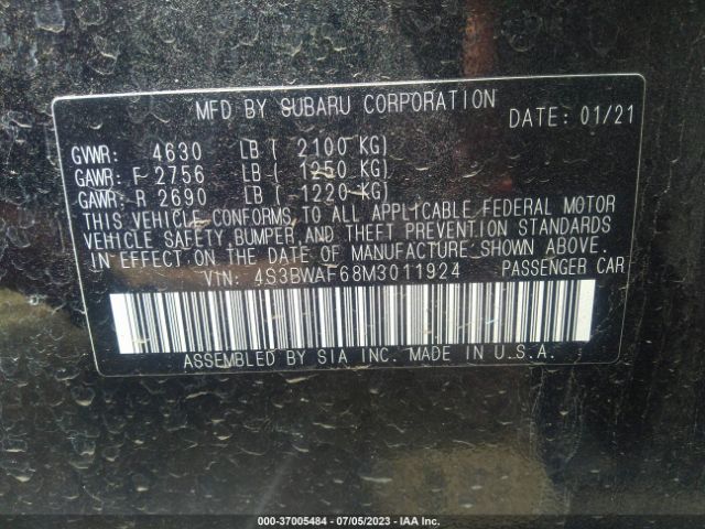 4S3BWAF68M3011924 Subaru Legacy Premium