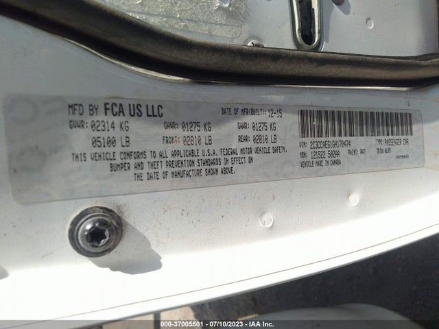 2C3CCAEG1GH170474 Chrysler 300 300c