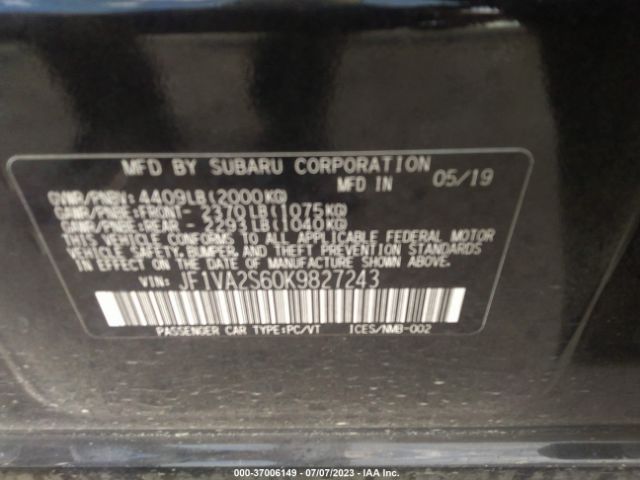 JF1VA2S60K9827243 Subaru Wrx Sti