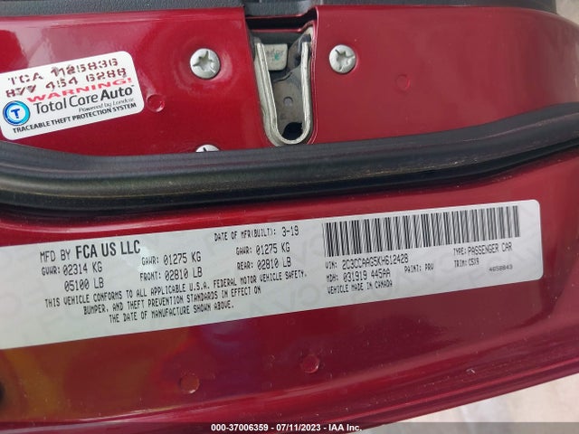 2C3CCAAG5KH612428 Chrysler 300 Touring
