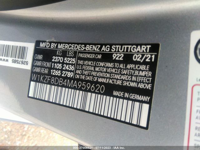 W1KZF8DB4MA959620 Mercedes-Benz E-class E 350