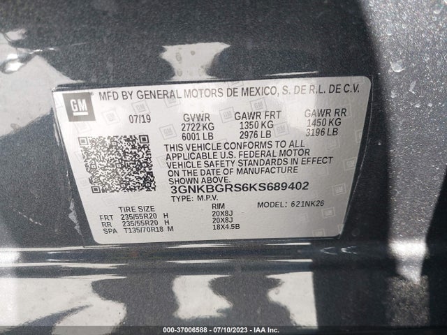 Chevrolet BLAZER 2019 3GNKBGRS6KS689402 Image 15