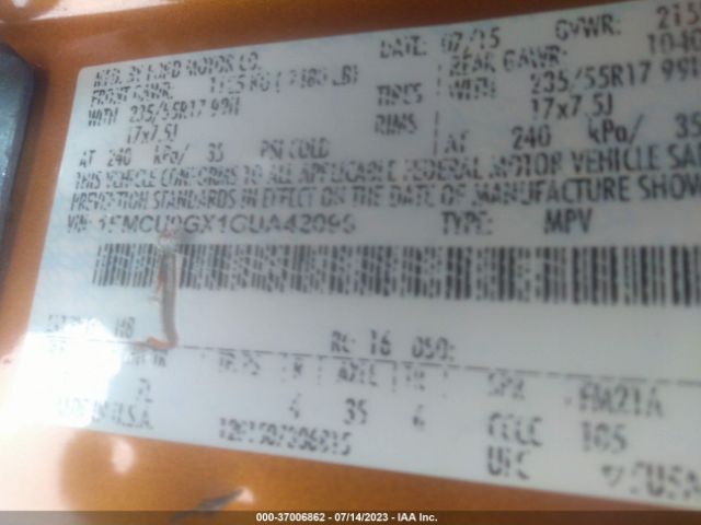 1FMCU9GX1GUA42099 Ford ESCAPE SE