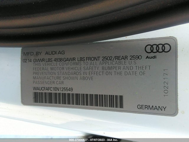 WAUCFAFC1EN125549 Audi A6 2.0t Premium