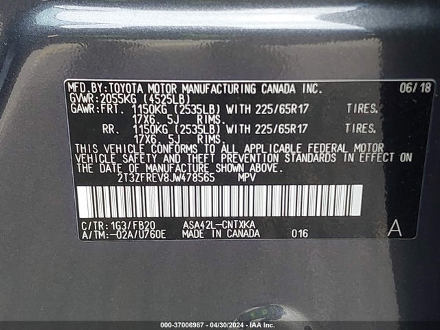 Toyota RAV4 LE 2018 2T3ZFREV8JW478565 Image 9