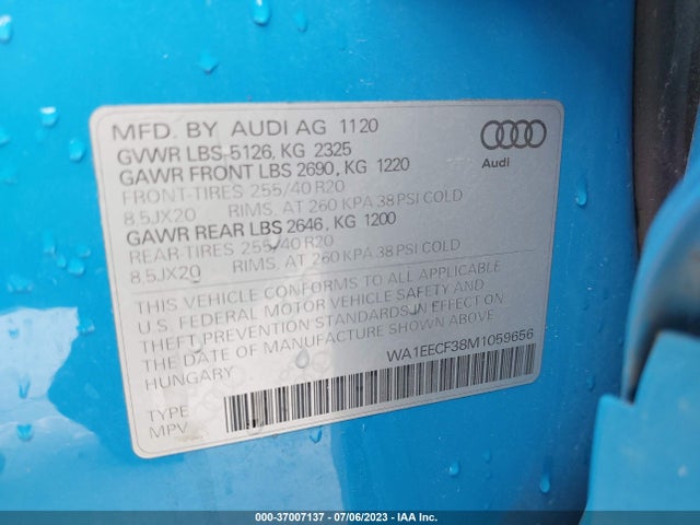 WA1EECF38M1059656 Audi Q3 S Line Premium Plus