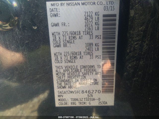 5N1AT2MV5FC846270 Nissan Rogue Sl