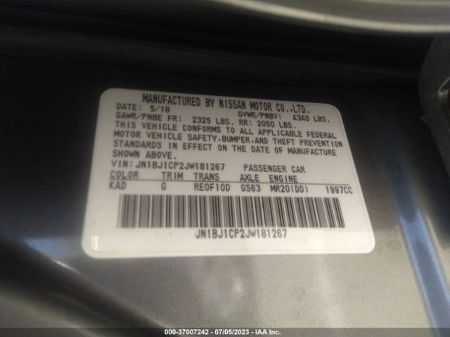 JN1BJ1CP2JW181267 Nissan Rogue Sport Sv
