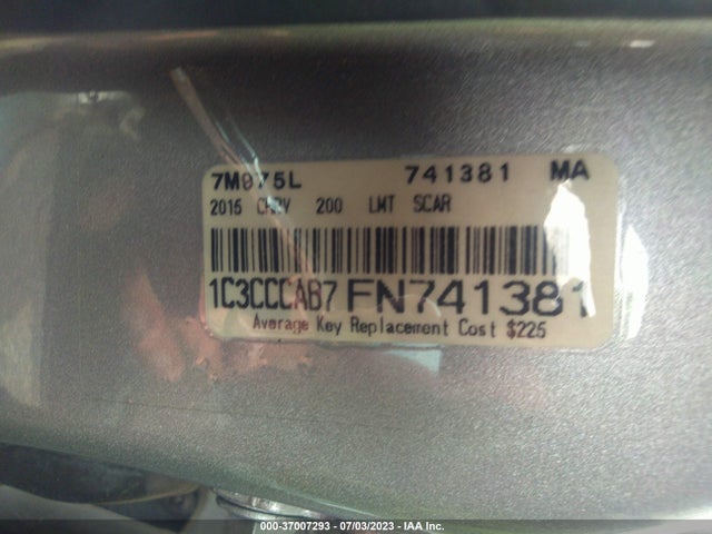 1C3CCCAB7FN741381 Chrysler 200 Limited