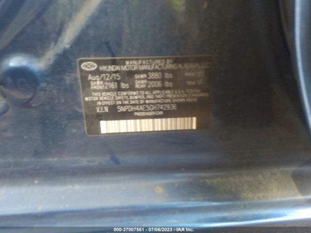 Hyundai ELANTRA SE 2016 5NPDH4AE5GH742936 Image 9