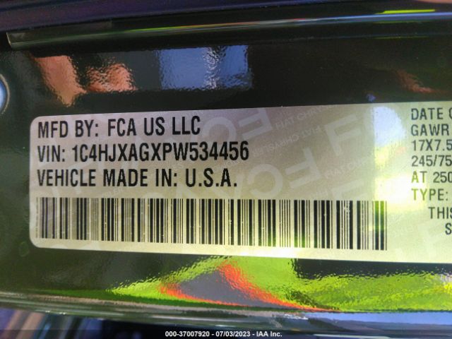 1C4HJXAGXPW534456 Jeep Wrangler Sport S