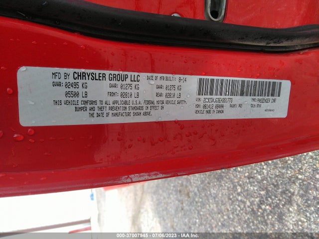 Dodge Charger Sxt 2014 2C3CDXJG3EH351773 Image 15