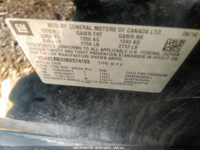2GKFLRE33E6374193 GMC Terrain Sle