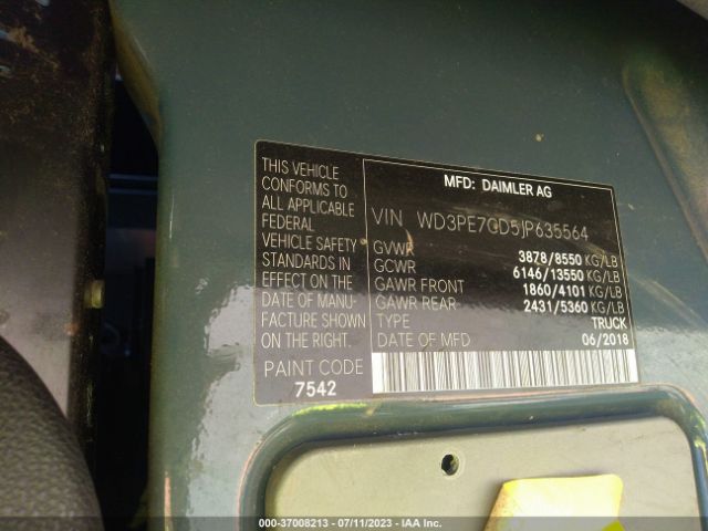 WD3PE7CD5JP635564 Mercedes-Benz SPRINTER CARGO VAN