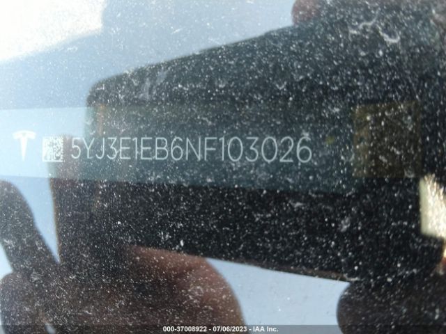 5YJ3E1EB6NF103026 Tesla Model 3 Long Range