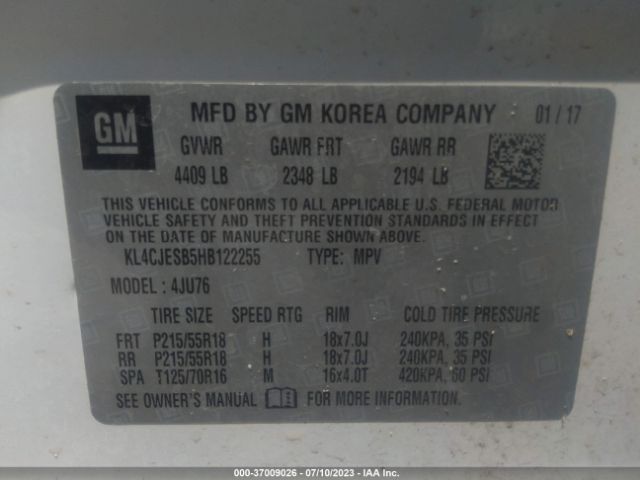 KL4CJESB5HB122255 Buick Encore Preferred
