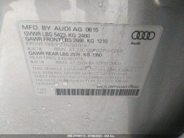 WA1L2BFP6GA010666 Audi Q5 Premium Plus