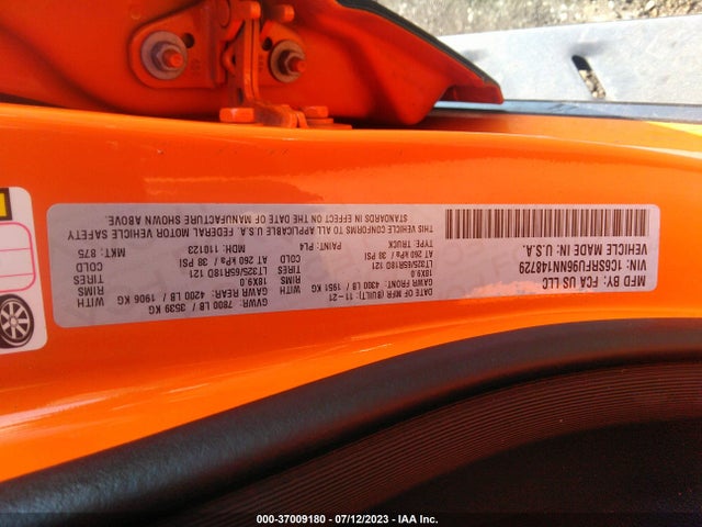 1C6SRFU96NN148729 RAM 1500 Trx