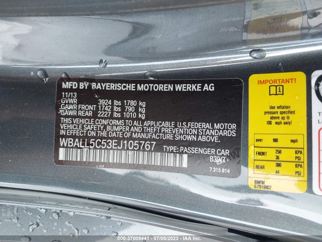 2014 BMW Z4, VIN: WBALL5C53EJ105767