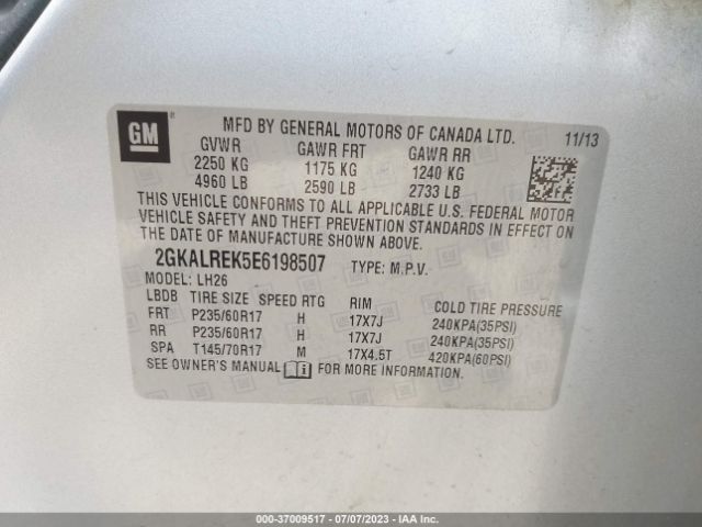 2GKALREK5E6198507 GMC Terrain Sle