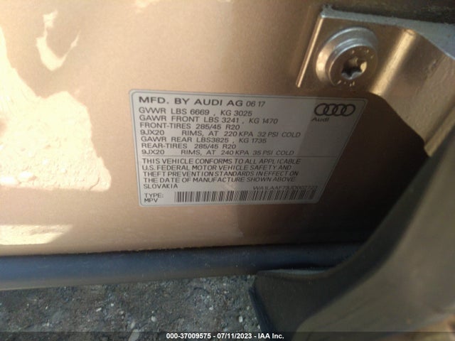 WA1LAAF73JD002723 Audi Q7 Premium Plus