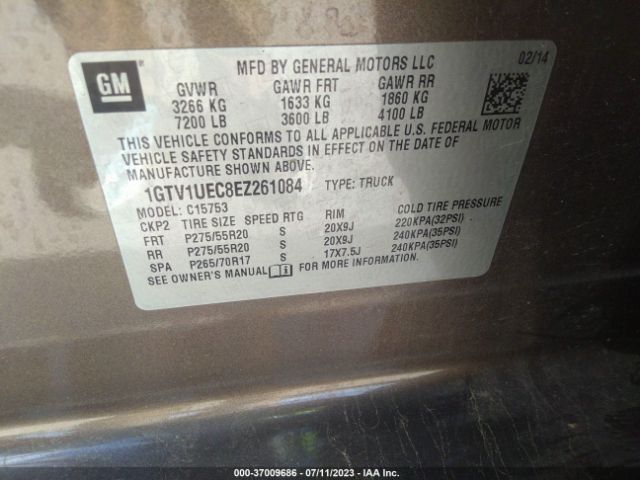 1GTV1UEC8EZ261084 GMC Sierra 1500 Sle