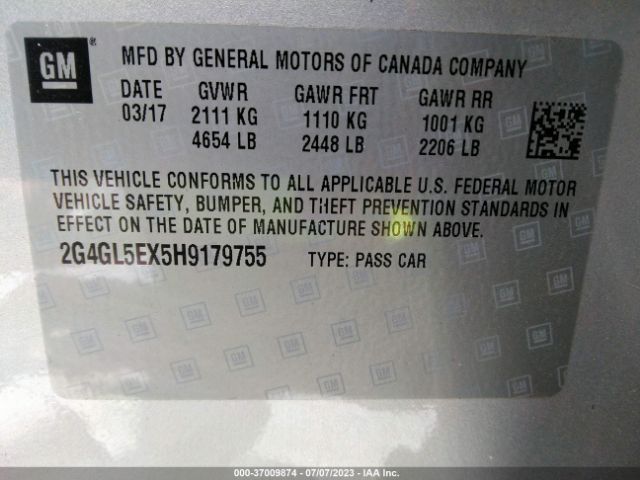 2G4GL5EX5H9179755 Buick Regal Turbo Sport Touring