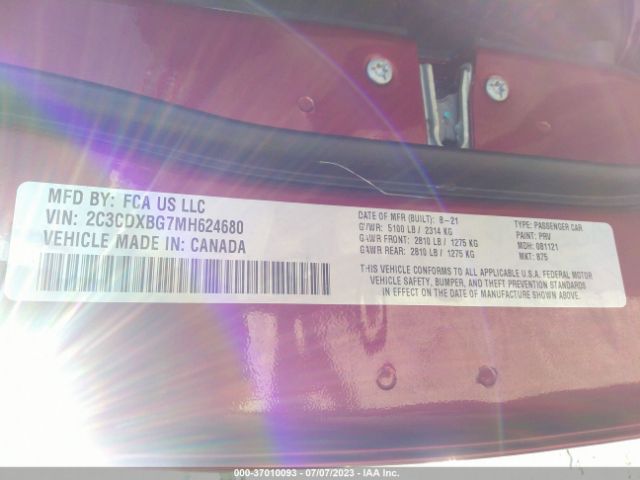 2C3CDXBG7MH624680 Dodge Charger Sxt
