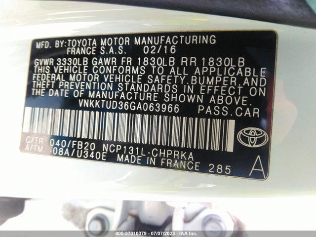 Toyota YARIS LE 2016 VNKKTUD36GA063966 Image 15