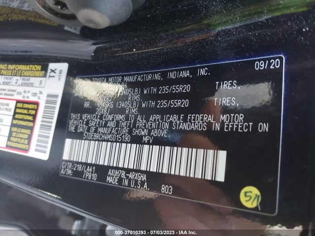 Toyota Highlander Hybrid Platinum 2021 5TDEBRCH4MS015190 Image 9