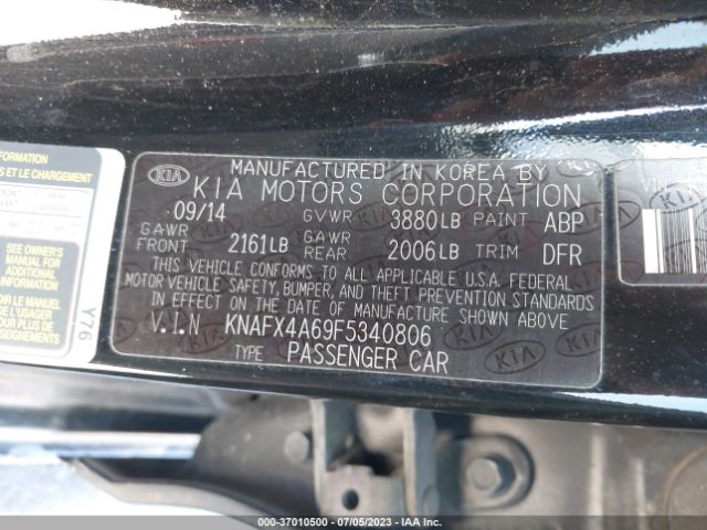 KNAFX4A69F5340806 KIA FORTE LX