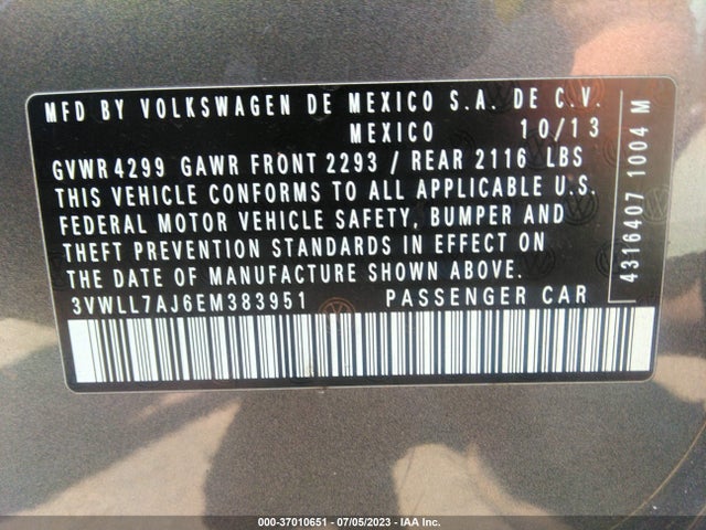 3VWLL7AJ6EM383951 Volkswagen Jetta Sedan Tdi W/premium