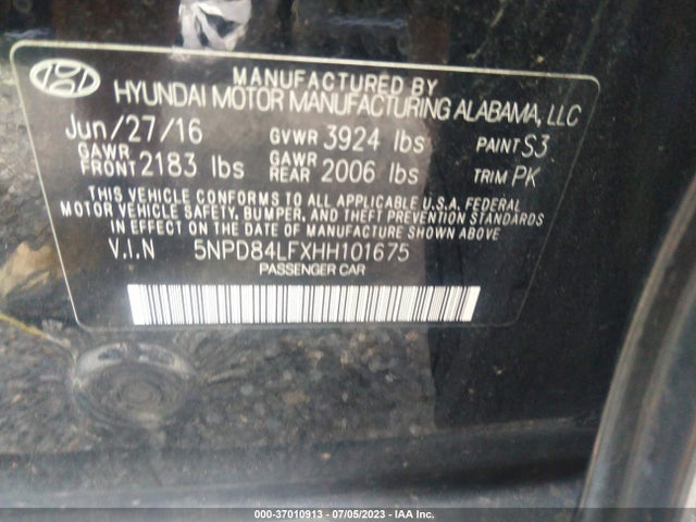 Hyundai Elantra Limited 2017 5NPD84LFXHH101675 Image 14