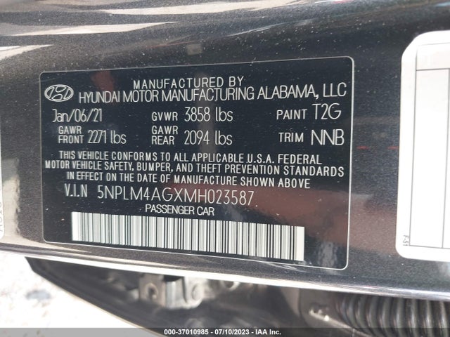 Hyundai ELANTRA SEL 2021 5NPLM4AGXMH023587 Image 9