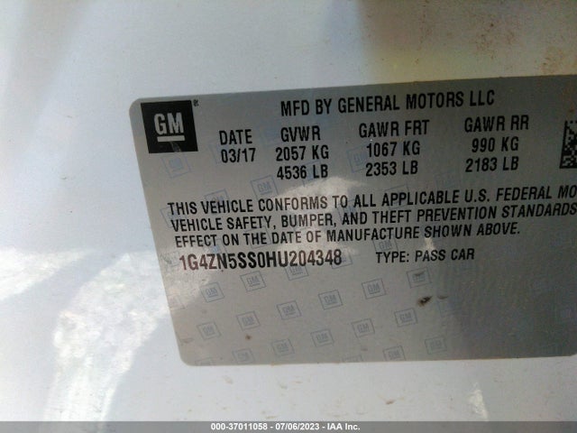 1G4ZN5SS0HU204348 Buick Lacrosse Preferred